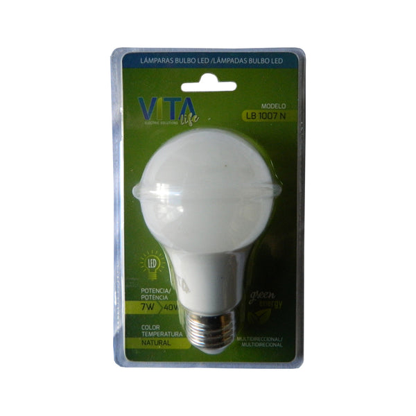 Lámpara Bulbo LED Vita Life 7W, color natural 30.000h 600lm